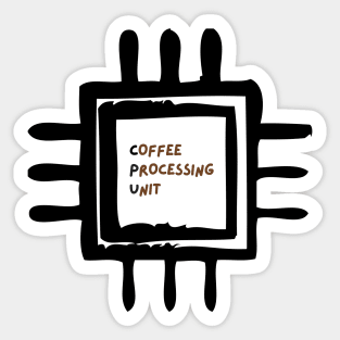 Coffee processing unit CPU Sticker